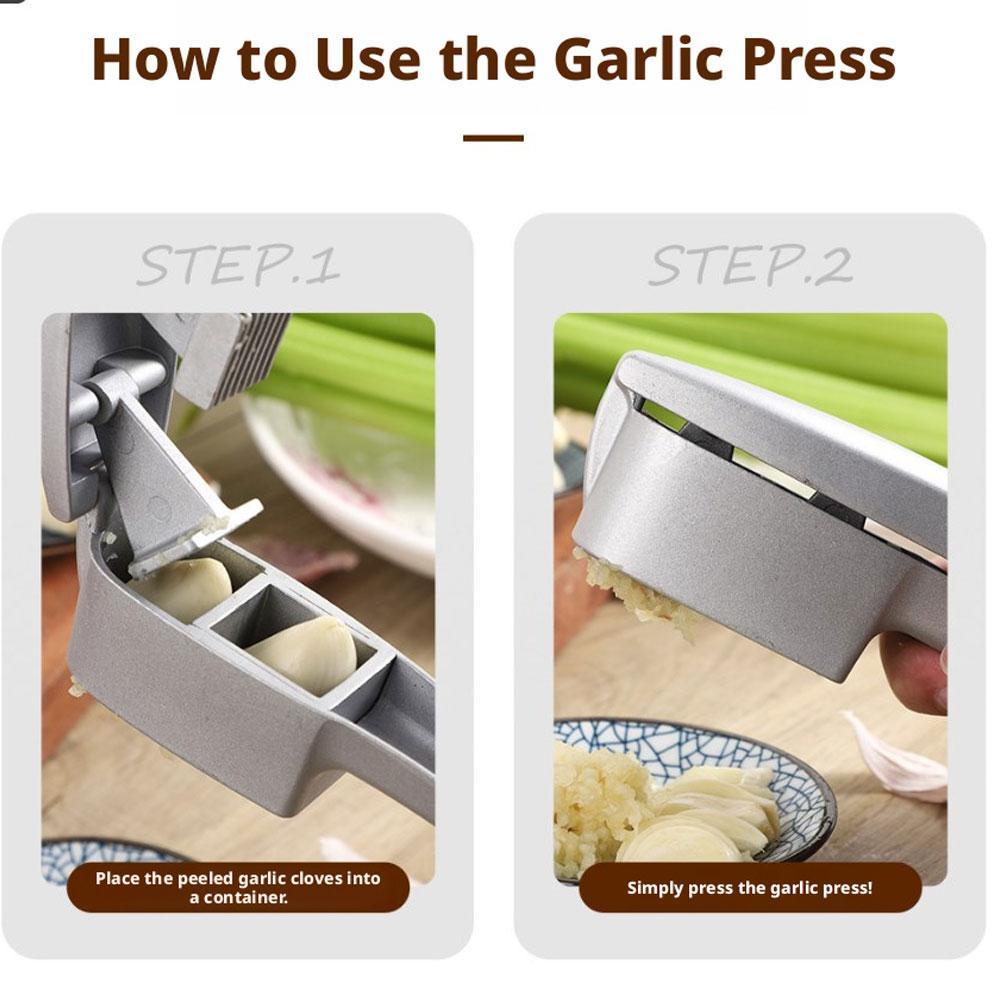 Kitchen Gadgets Peeler - 2-in-1 Garlic Press Crusher and Slicer