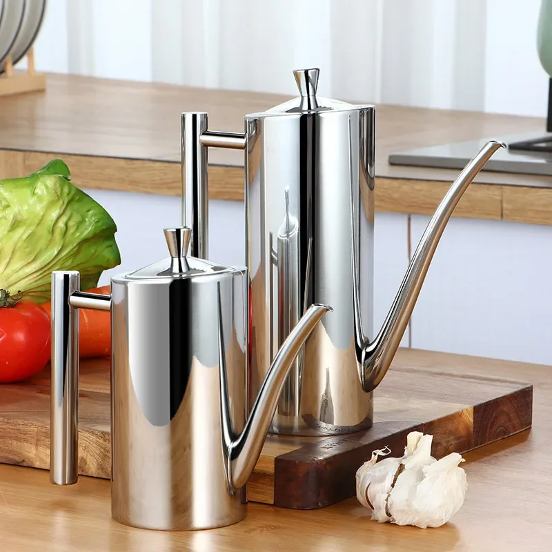 Kitchen Gadgets Under 500 - Stainless Steel Olive Oil Bottle Vinegar