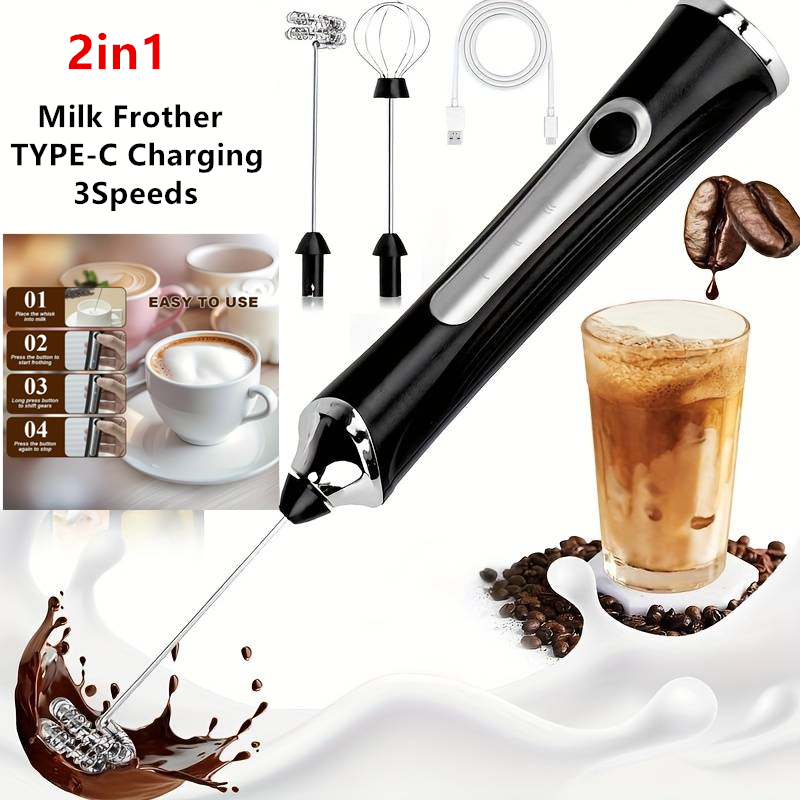 Kitchen Gadgets Products - Wireless Electric Milk Frother Foamer And