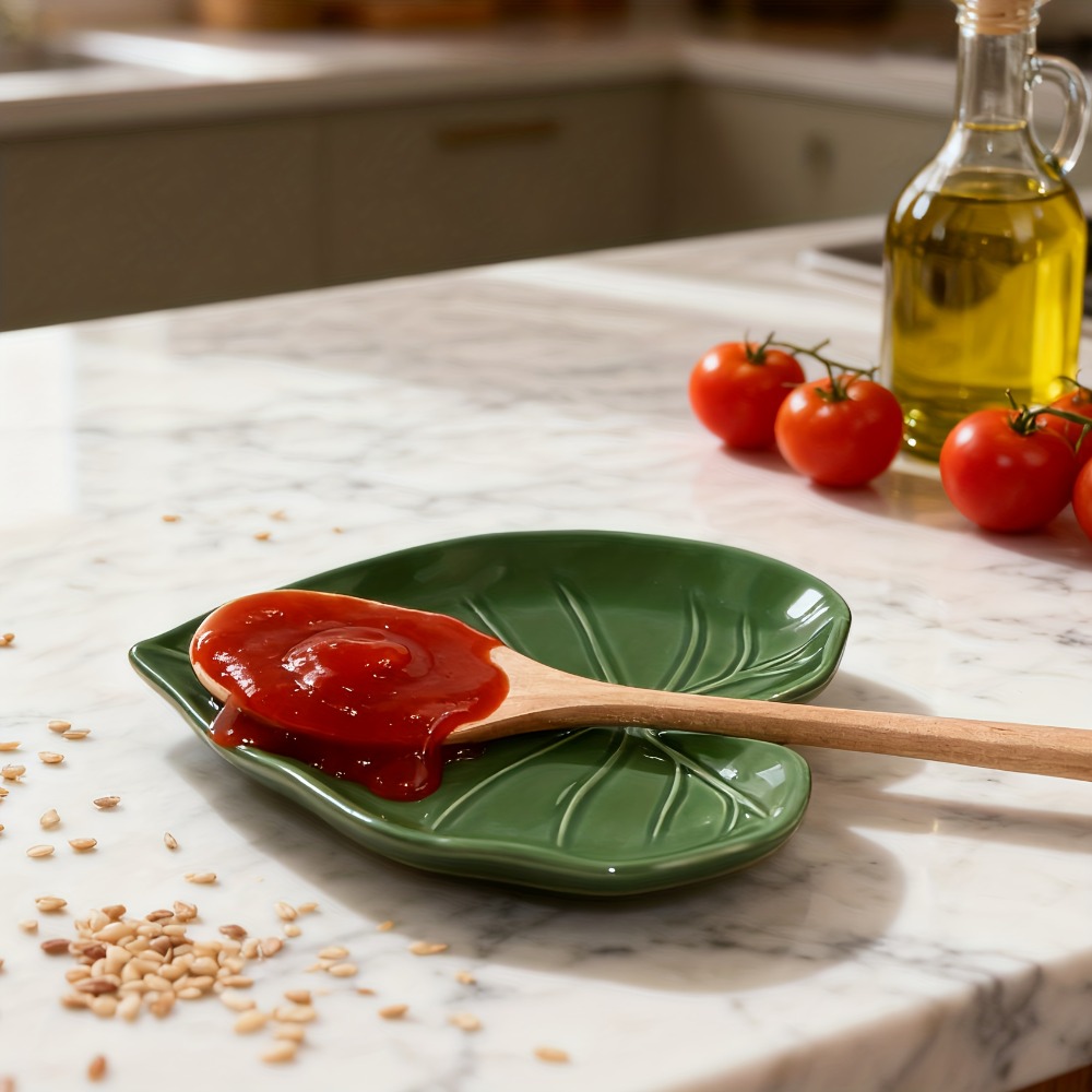 Kitchen Gadget Ceramic Leaf Sp - Kitchen Gadgets Green 评论和价格