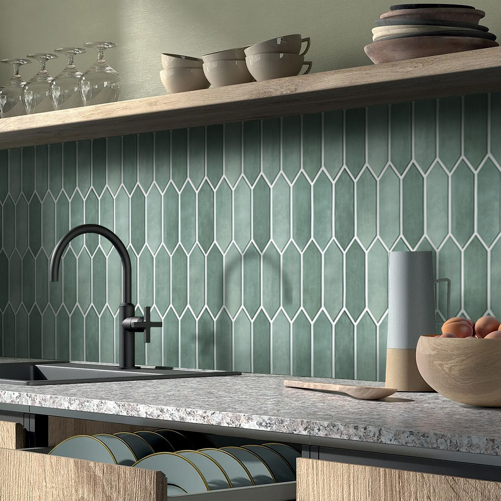 1/10pcs 3D Tile Sticker, Self- - Kitchen Gadgets Green 评论和价格