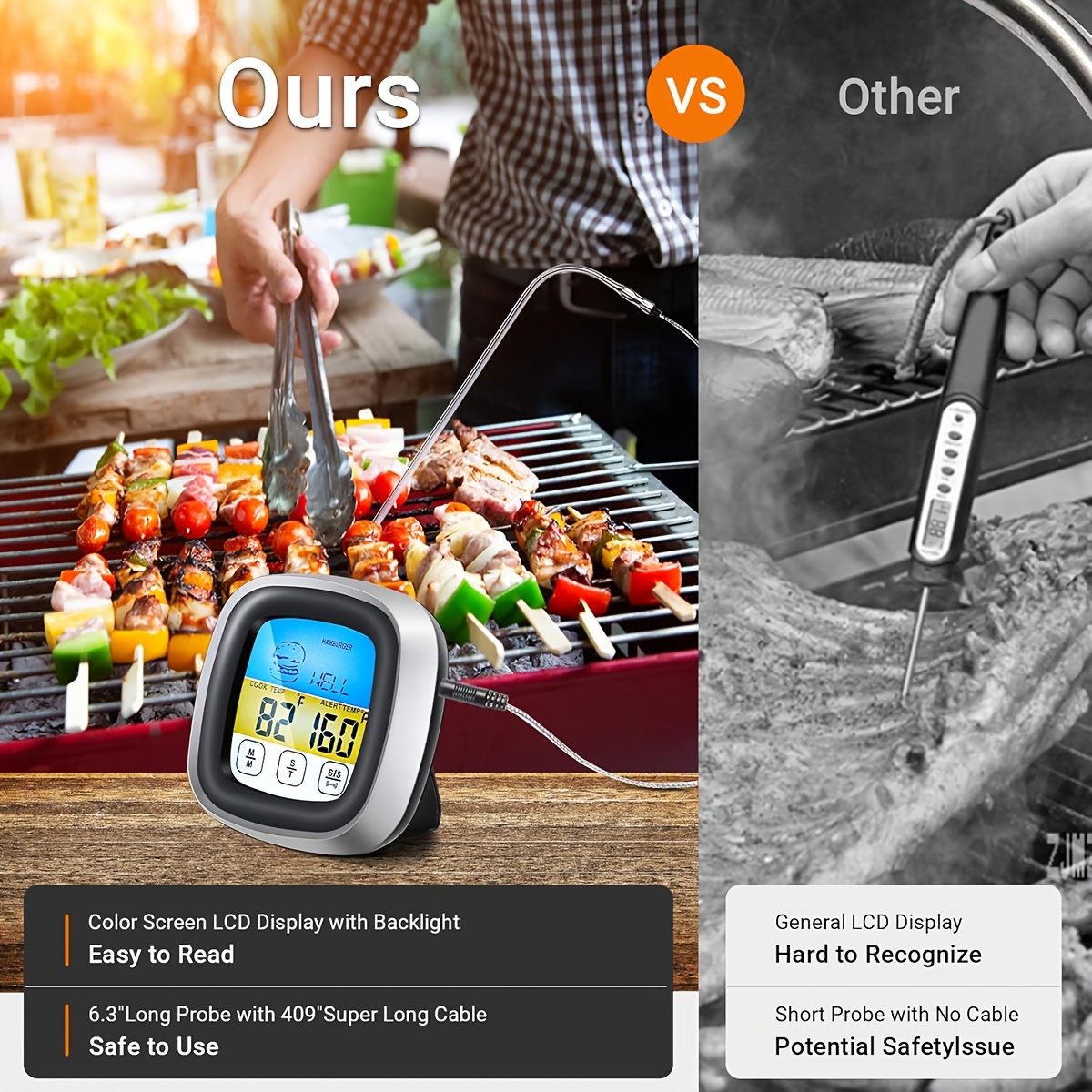 Digital Meat Thermometer BBQ T - Meat Thermometer 评论和价格