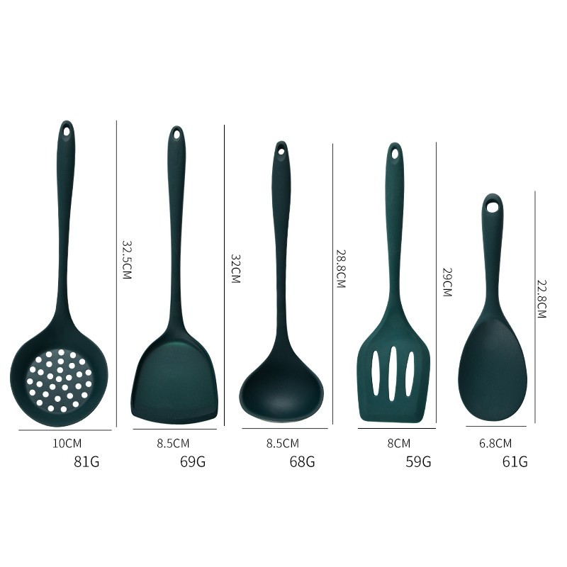 5Pcs Food Grade Silicone Kitch - Kitchen Gadgets Green 评论和价格