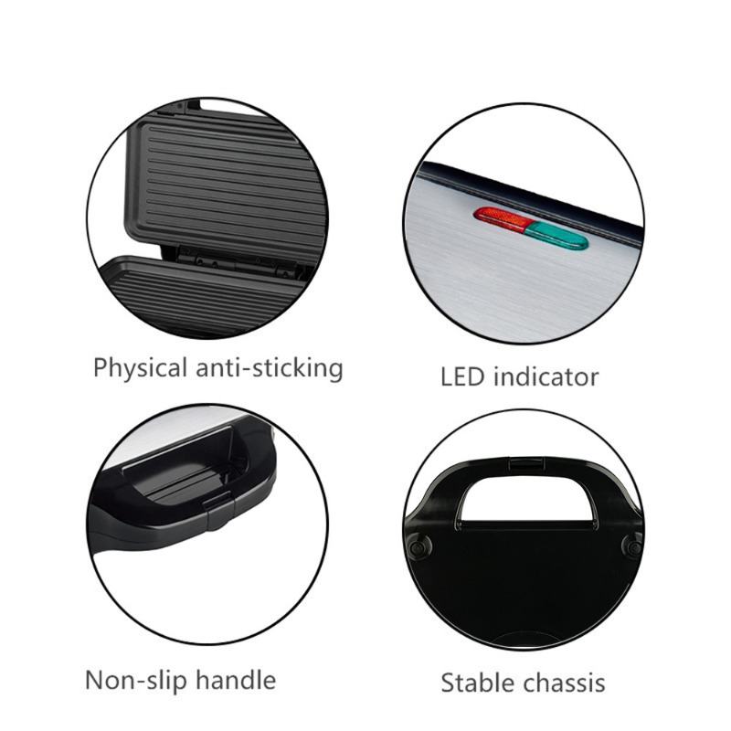 110V Large 3-in-1 Detachable S - Breakfast Sandwich Maker 评论和价格
